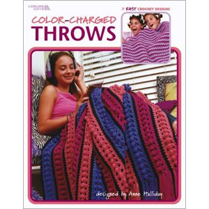 Leisure Arts 3528 Color-Charged Throws to Crochet by Anne Halliday